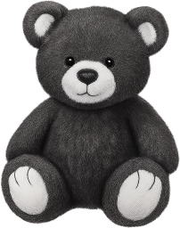 Black_teddybear emote for Discord
