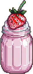 Strawberrymilkshake emote for Discord