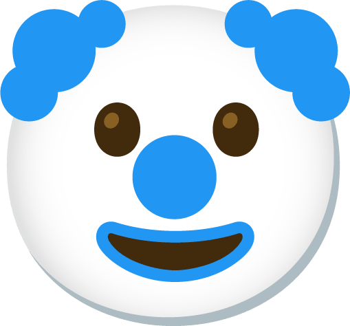 Lightblueclown emote for Discord