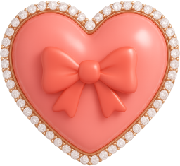 Red_bow_heart emote for Discord