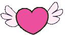 Pinkflyingheart animated emote