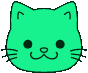 Cutecatemoji_green emote for Discord
