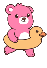 duckbuoyrunpinkbearish emote for Discord