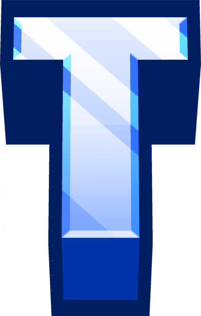 minecraft_blue_T emote for Discord