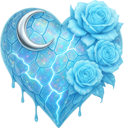 Lightbluegothheart emote for Discord