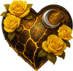 Yellow_goth_heart emote for Discord