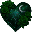 Greengothheartgif emote for Discord