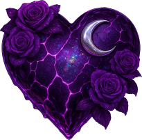 Purple_goth_heart emote for Discord
