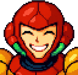 SamusAransmiling static emote