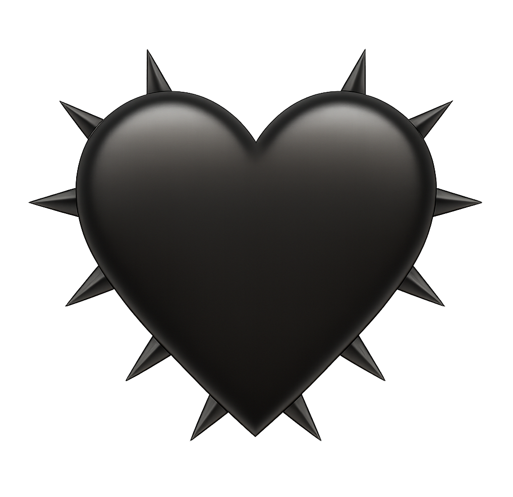 Black_Heart_With_Spikes emote for Discord