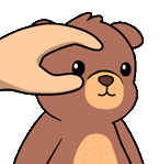 pat_hand_brown_bearish emote for Discord
