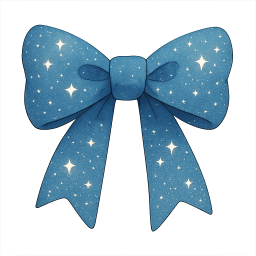 Blue_sparkly_bow emote for Discord