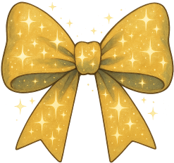 Yellow_sparkly_bow emote for Discord