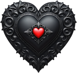 Goth_heart emote for Discord