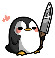 Cute_penguin_knife emote for Discord