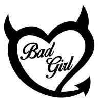Blackbadgirlheartx emote for Discord