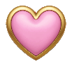 Goldpinkheartgif emote for Discord