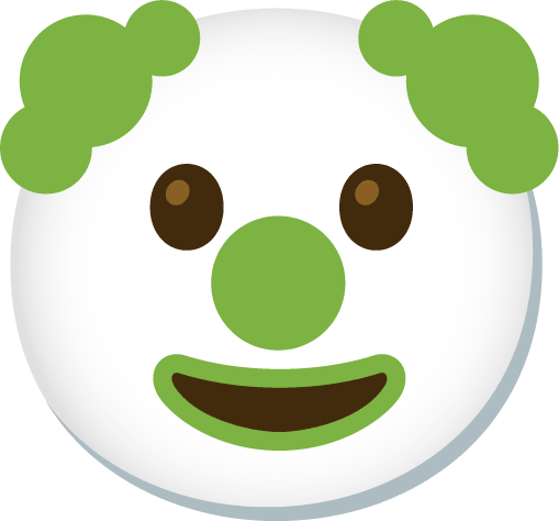 Greenclown emote for Discord