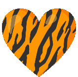 Blackorangeheartgif emote for Discord