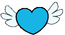 Lightblueflyingheart emote for Discord