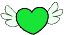 Greenflyingheart emote for Discord