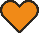 Orangeheartgif emote for Discord