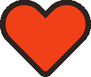 Redheartgif emote for Discord