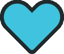 Lightblueheartgif emote for Discord