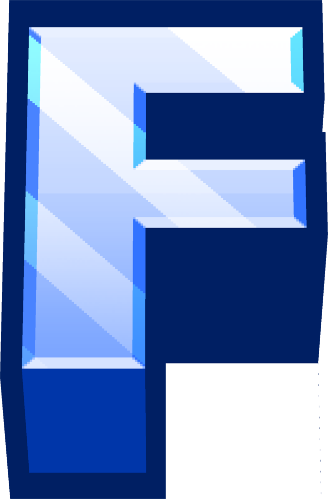 minecraft_blue_F emote for Discord