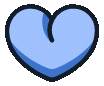 Light_blue_heart emote for Discord