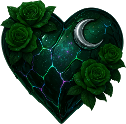 Green_goth_heart emote for Discord