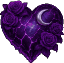Purplegothheartgif emote for Discord