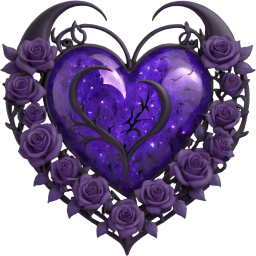 Purple_goth_heart emote for Discord
