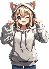Cuteanimecatgirl emote for Discord