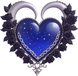 Goth_starlight_heart emote for Discord