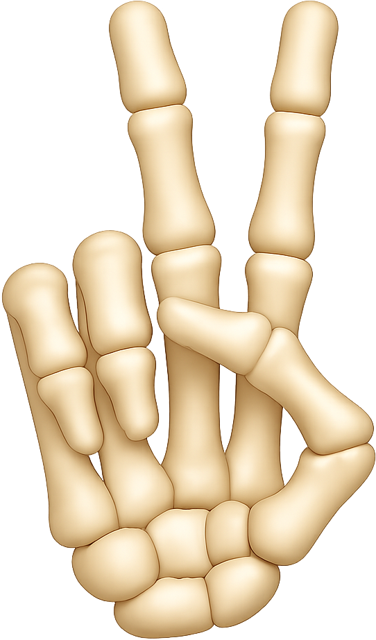 Skeleton_Peace_Sign emote for Discord