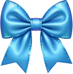 Blue_sparkly_bow emote for Discord