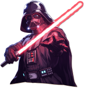Darthvaderandlightsaber emote for Discord