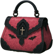 Pinkblackgothicpurse emote for Discord