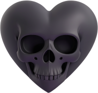 Blackgothskullheart emote for Discord