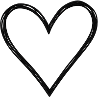 Normalsimpleblackheart emote for Discord