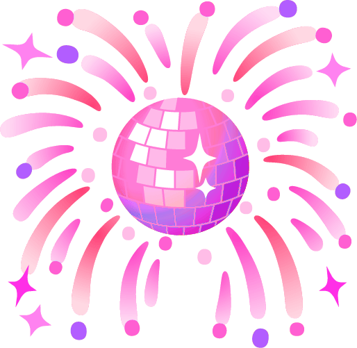PinkDiscoFireworks emote for Discord