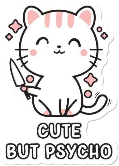 Cutebutpsychocat emote for Discord
