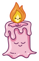 Cute_pink_candle emote for Discord