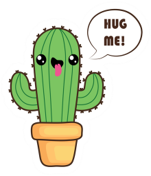 Cutecactushugme emote for Discord