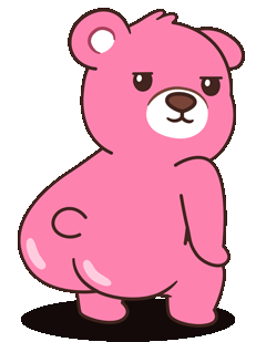 bootypinkbearish emote for Discord
