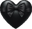 Blackbowheartanimated emote for Discord