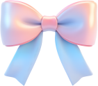 Pastelpinkandbluebow emote for Discord