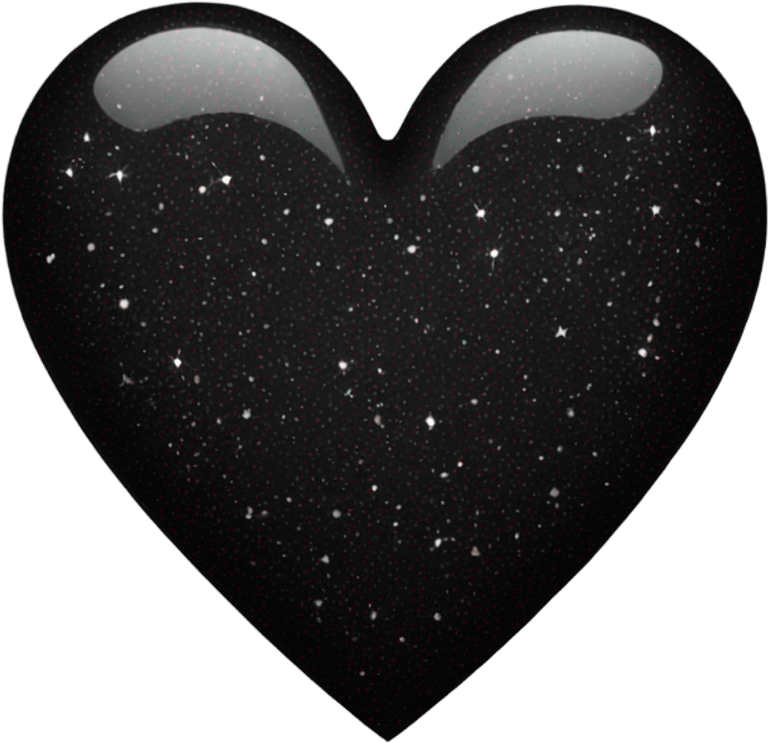 Blackglitterheartcute emote for Discord