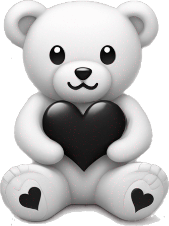 Blackwhiteteddybear emote for Discord